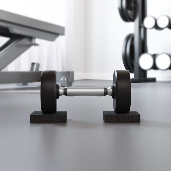 vidaXL Rubber Pad Black Rubber