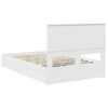 vidaXL Storage Bed with Headboard White 120 x 200 cm Engineered Wood