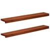 vidaXL Window Sills 2 pcs Brown 100 x 15 x 2 cm Solid Beech Wood