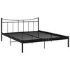 vidaXL Bed Frame without Mattress Black Metal 160x200 cm
