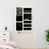 vidaXL Mirror Jewellery Cabinet with LED Lights Wall Mounted White