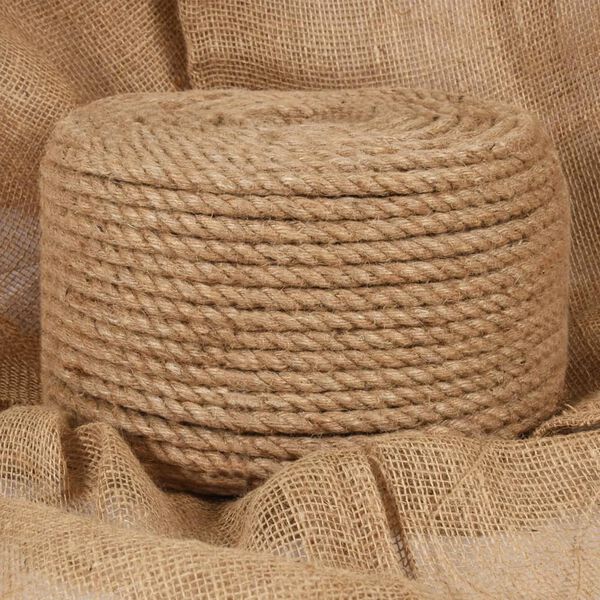 vidaXL Jute Rope 50 m Long 12 mm Thick