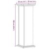 vidaXL Plant Stand White 33x33x100 cm Engineered Wood