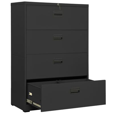 vidaXL Filing Cabinet Anthracite 90x46x134 cm Steel