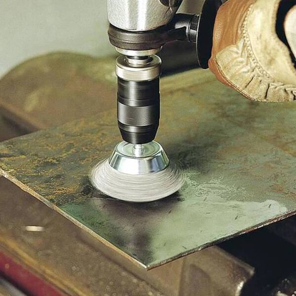 wolfcraft Wire Brush Set Round Shank 4 pieces 2133000