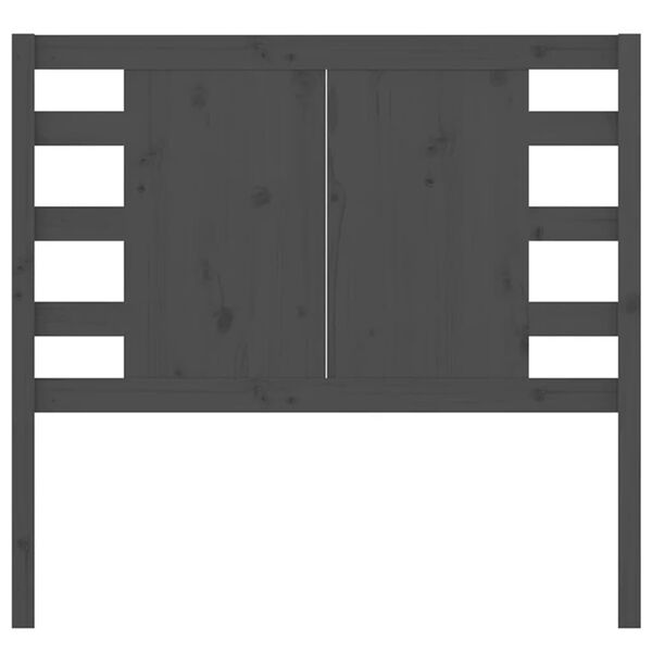vidaXL Headboard Grey 81x4x100 cm Solid Wood Pine