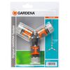 GARDENA Two Way Hose Coupling Set Orange and Grey 18287-20