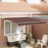 vidaXL Manual Retractable Awning Brown 300x250 cm