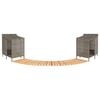 vidaXL Hot Tub Surround Grey Poly Rattan and Solid Wood Acacia