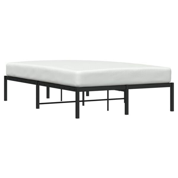 vidaXL Metal Bed Frame without Mattress Black 120x190cm