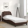 vidaXL Bed Frame without Mattress "Zadar" Brown 90x190 cm Single Faux Leather
