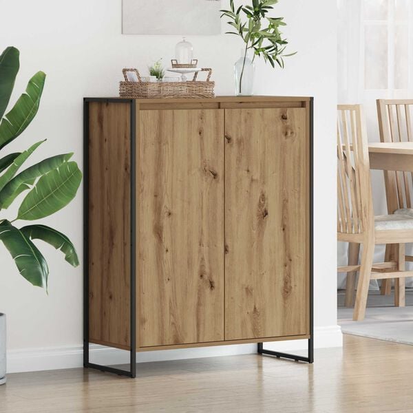 vidaXL Shoe Cabinet Artisian Oak 79 x 36 x 100 cm Engineered Wood