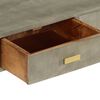 vidaXL Coffee Table Solid Mango Wood Grey with Brass 110x60x35 cm