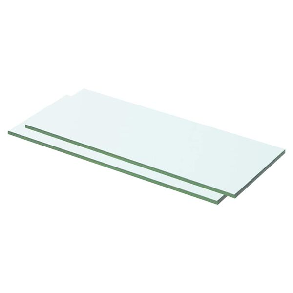 vidaXL Shelves 2 pcs Panel Glass Clear 50x15 cm