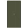 vidaXL Storage Cabinet with Storage 2 pcs Olive Green 90 x 40 x 180 cm
