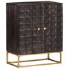 vidaXL Sideboard Black 60x35x75 cm Solid Mango Wood