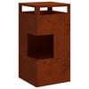 vidaXL Fire Bowl Brown 50 x 50 x 100 cm Weathering Steel