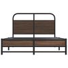 vidaXL Bed Frame without Mattress 135x190 cm Brown Oak Engineered Wood