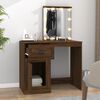 vidaXL Dressing Table with LED Brown Oak 90x50x132.5 cm Engineered Wood