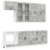 vidaXL Kitchen Unit LUCCA 8 pcs Concrete Grey Engineered Wood