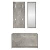 vidaXL 3-in-1 Shoe Cabinet Set Concrete Grey Engineered Wood