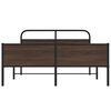 vidaXL Metal Bed Frame without Mattress Brown Oak 150x200 cm King Size