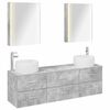 vidaXL Bathroom Furniture Set 5 pcs Concrete Grey