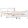vidaXL Bed Frame with Headboard White 140x200 cm Solid Wood Pine