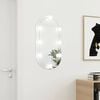 vidaXL Mirror with LED Lights 80x40 cm Glass Oval