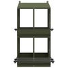 vidaXL Chicken Nesting Box with 4 Compartments Olive Green Metal