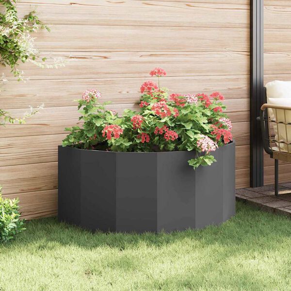 vidaXL Planter Black 120 x 60 x 50 cm Steel