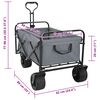 vidaXL Folding Hand Trolley Manual Grey 89 x 63 x 96 cm