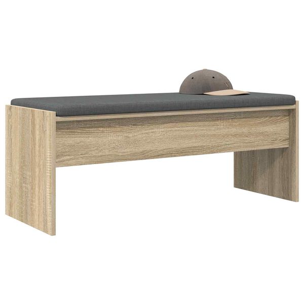 vidaXL Hall Bench with Cushion Sonoma Oak 103 x 38 x 40 cm
