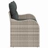 vidaXL Garden Sofa Light Grey 121 x 62 x 69cm Poly Rattan
