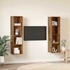 vidaXL TV Cabinet Set 2 pcs Brown 37 x 37 x 142.5 cm Engineered Wood