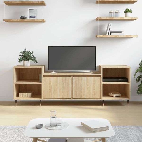 vidaXL TV Cabinet Sonoma Oak 160x35x55 cm Engineered Wood