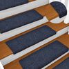 vidaXL Stair Mats Self-adhesive 15 pcs 65x21x4 cm Blue Rectangular Edge