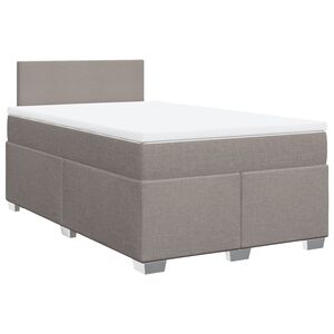 vidaXL Box Spring Bed with Mattress Taupe 120x200 cm Fabric