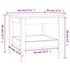 vidaXL Coffee Table 45x45x40 cm Solid Wood Pine