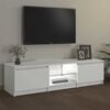 vidaXL TV Cabinet with LED Lights White 140x40x36 cm