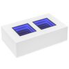 vidaXL Coffee Table with Infinity LED White 116x69x40 cm