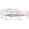 vidaXL Bed Frame with Headboard without Mattress White 180x200 cm Super King