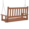 vidaXL Garden Swing Bench with Metal Chains Brown Solid Wood Fir
