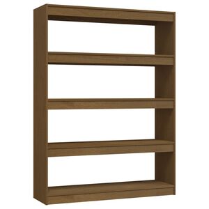 vidaXL Book Cabinet/Room Divider Honey Brown 100x30x135.5 cm Solid Pinewood