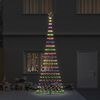 vidaXL LED Christmas Tree Multicolour 138.5 x 138.5 x 399 cm Metal