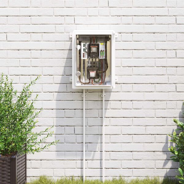 vidaXL Control Cabinet Grey 30 x 16.5 x 40 cm ABS Plastic