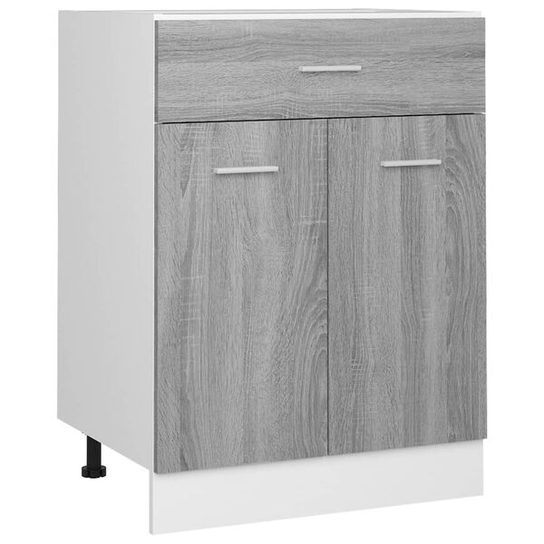 vidaXL Drawer Bottom Cabinet Lyon Grey Sonoma 60x46x81.5 cm Engineered Wood