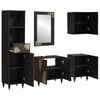 vidaXL Bathroom Cabinet Set with Drawer 5 pcs Black Solid Mango Wood