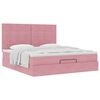 vidaXL Ottoman Bed with Mattresses Pink 160x200cm Velvet
