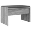 vidaXL Hall Bench with Cushion Grey Sonoma 63 x 38 x 40 cm
